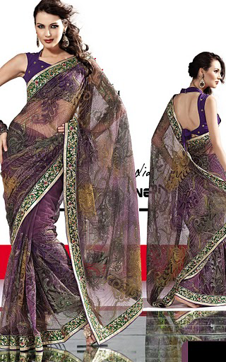 Purple Net Fabric